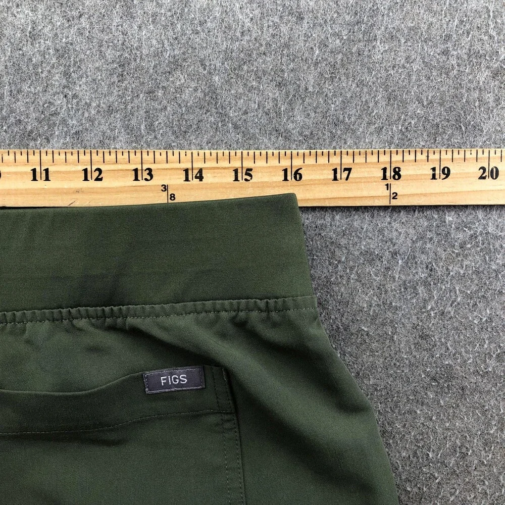 FIGS Scrub Pants Mens Large Green Straight Leg Drawstring Cargo Pockets Medical